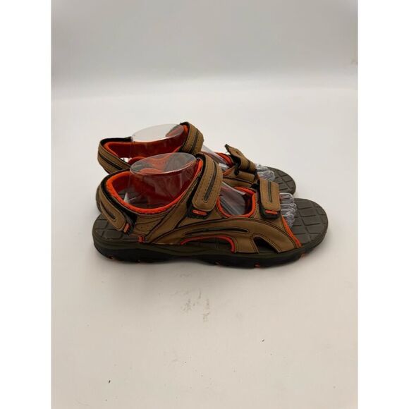 Ozark Sandals Men’s Size 11 Brown & Orange Straps Secure Fit Slip On Outdoor - Picture 2 of 5